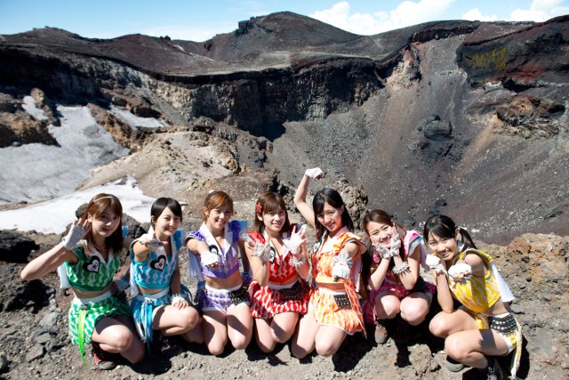 Video of Up Up Girls hiking and performing on Mount Fuji Summit