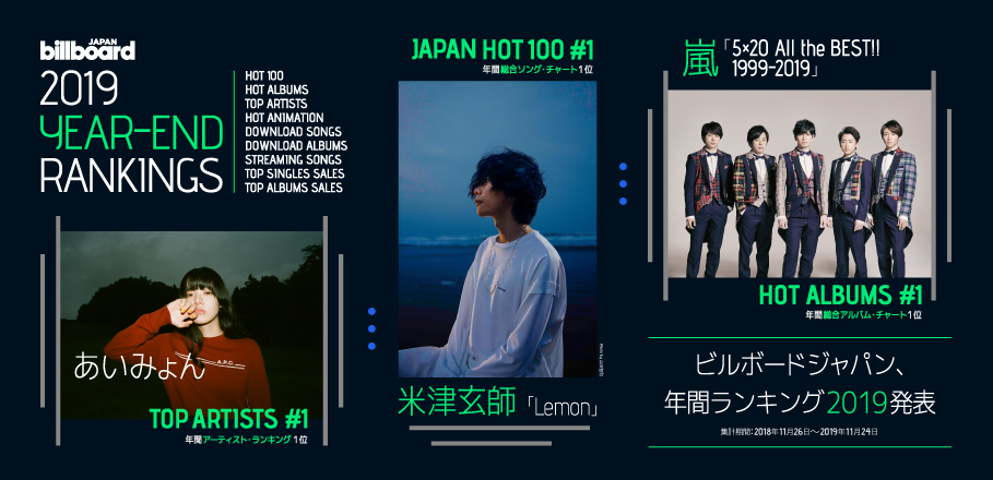 forstørrelse omdrejningspunkt Forsendelse Billboard Japan Releases Its Year End Charts for 2019 | ARAMA! JAPAN